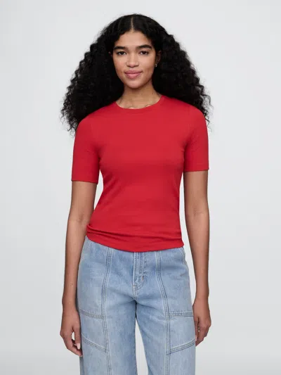 Gap Modern Crewneck T-shirt In Tomato Sauce Red