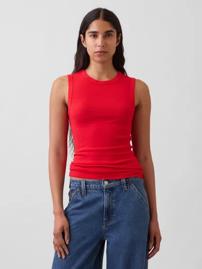 Gap Modern Crewneck Tank Top In Red