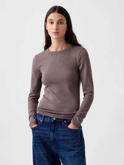 Gap Modern Crewneck T-shirt In Brown