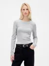 Gap Modern Crop T-shirt In Gray