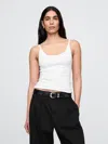 Gap Modern Cropped Cami In Fresh White