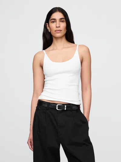 Gap Modern Cropped Cami In Fresh White