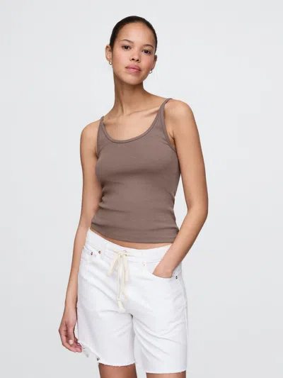 Gap Modern Cropped Cami In Plymouth Rock Brown