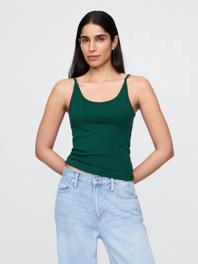 Gap Modern Cropped Cami In Rain Forest Green