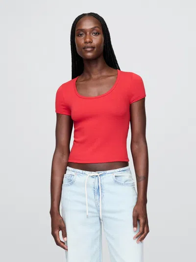 Gap Modern Cropped Cap-sleeve T-shirt