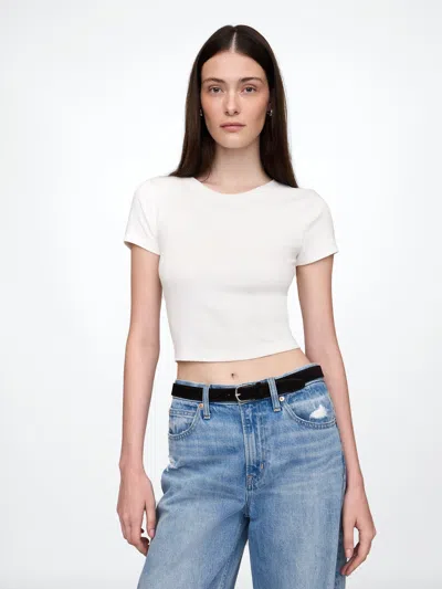 Gap Modern Cropped T-shirt In Off White