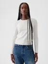 Gap Modern Cropped T-shirt In Off White