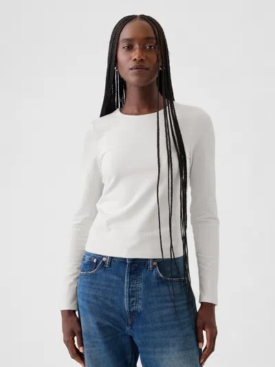 Gap Modern Cropped T-shirt In Off White