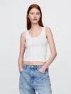 Gap Modern Cropped Tank Top In Fresh White
