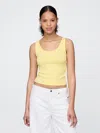 Shop Gap Modern Cropped Tank Top In Pale Banana Yellow