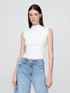 Gap Modern Funnel-neck Ruched Cropped Tank Top