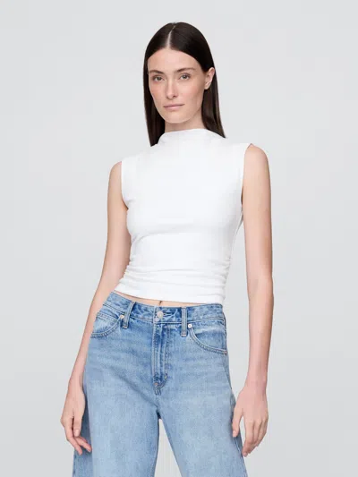 Gap Modern Funnel-neck Ruched Cropped Tank Top