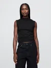 Gap Modern Funnel-neck Ruched Cropped Tank Top