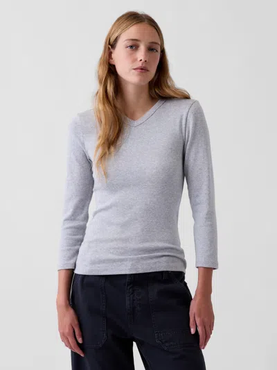 Gap Modern High V-neck T-shirt In Blue