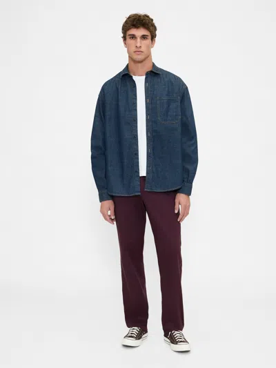 Gap Modern Khakis In Burgundy