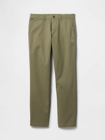 Gap Modern Khakis In Straight Fit In Olive