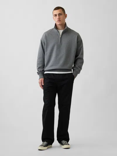 Gap Modern Loose Pleated Khakis In Black