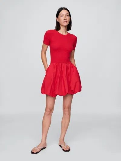 Gap Modern Mixed Media Bubble Mini Dress
