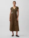 Gap Modern Mixed Media Maxi Dress In Green