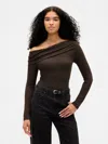 Gap Modern Off-shoulder Top In Brown
