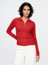 Gap Modern Rib Half-zip Pullover In Modern Red
