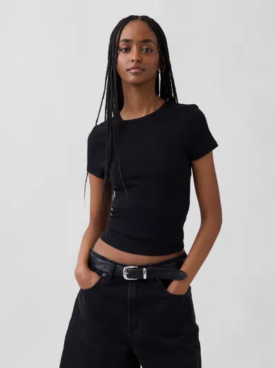 Gap Modern Rib T-shirt In Black