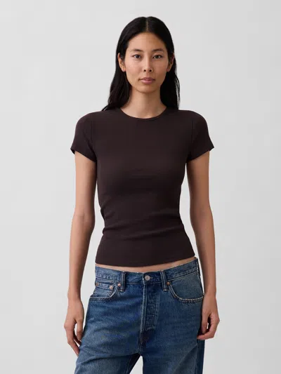 Gap Modern Rib T-shirt In Black