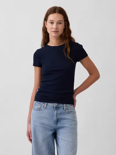 Gap Modern Rib T-shirt In Blue