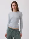 Gap Modern Rib T-shirt In Gray