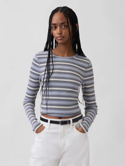 Gap Modern Rib T-shirt In Gray