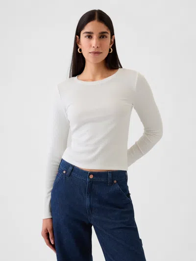 Gap Modern Rib T-shirt In Off White