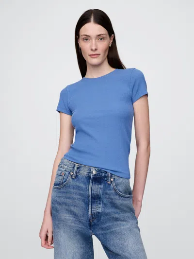 Gap Modern Rib T-shirt In Peninsula Blue