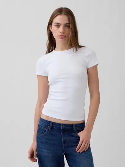 Gap Modern Rib T-shirt In White