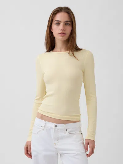 Gap Modern Rib T-shirt In Yellow