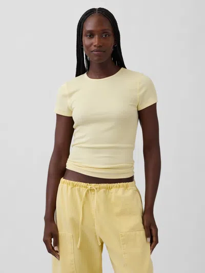 Gap Modern Rib T-shirt In Yellow