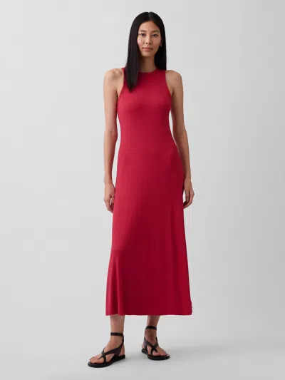 Gap Modern Rib Tank Maxi Dress In Red