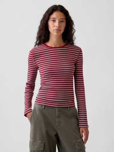Gap Modern Rib T-shirt In Red Stripe