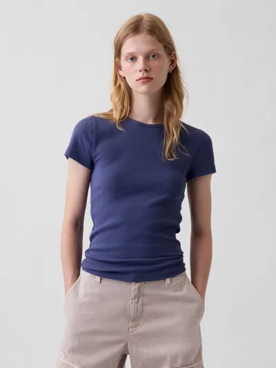 Gap Modern Rib T-shirt In Sargassus Blue