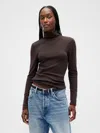 Gap Modern Rib Turtleneck In Brown