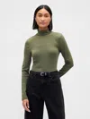 Gap Modern Rib Turtleneck In Green