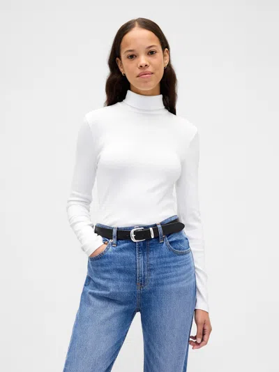 Gap Modern Rib Turtleneck In White