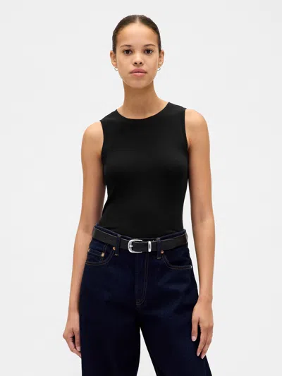 Gap Modern Shell Tank Top In Black