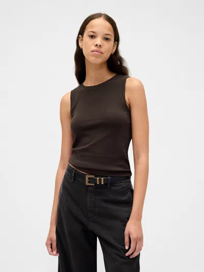 Gap Modern Shell Tank Top In Brown