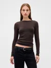 Gap Modern Shrunken T-shirt In Brown