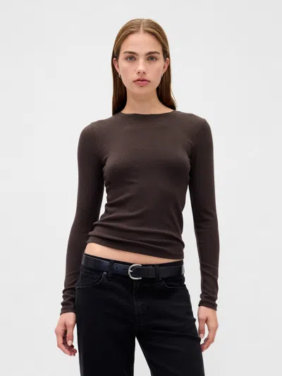 Gap Modern Shrunken T-shirt In Brown