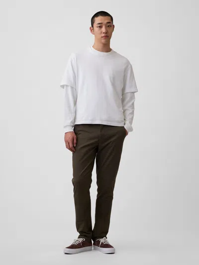 Gap Modern Slim Khakis In Bamboo Green
