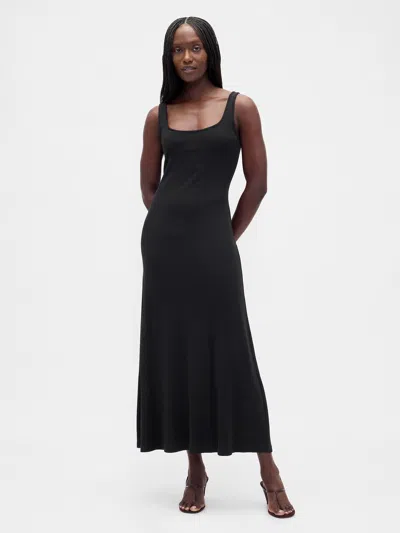 Gap Modern Square-neck Maxi Dress In Black