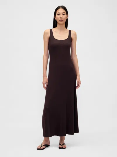 Gap Modern Square-neck Maxi Dress In Brown