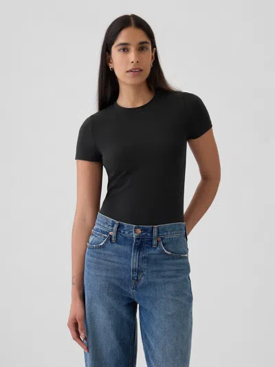 Gap Modern T-shirt Thong Bodysuit In Black