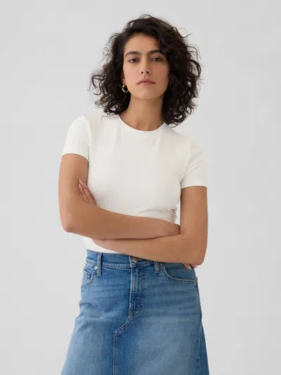 Gap Modern T-shirt Thong Bodysuit In Off White